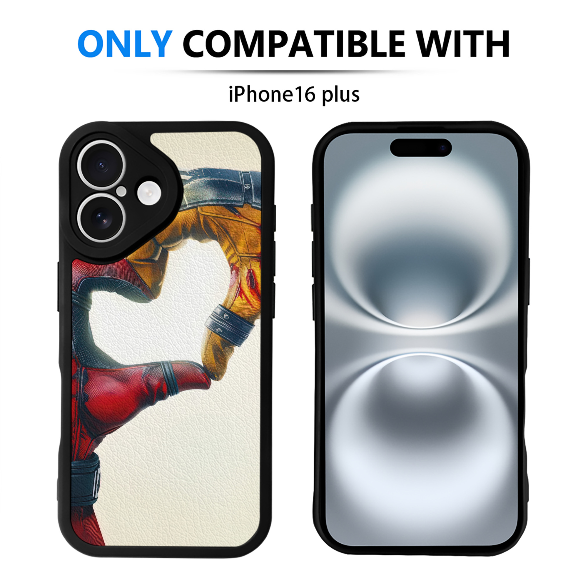 （画像用） Deadpool デッドプール 【iPhone 16シリーズ対応】シリコンスマホケース（レザー調） 材質：シリコン